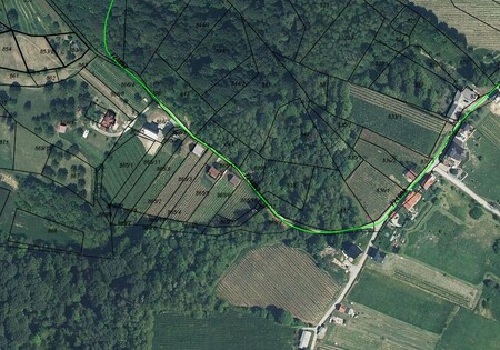 skica ceste Šprinc mimo Klenar